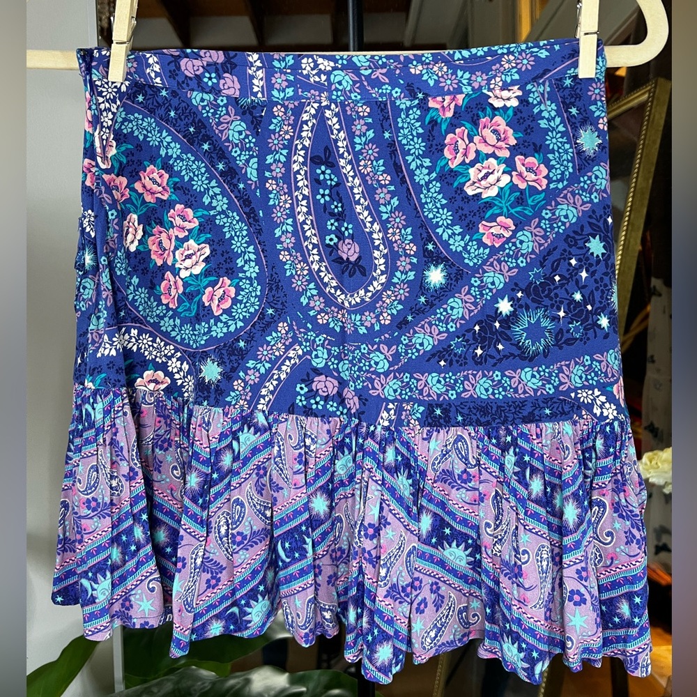 ⭐️ Spell & The Gypsy Collective City Lights Mini Skirt-Indigo